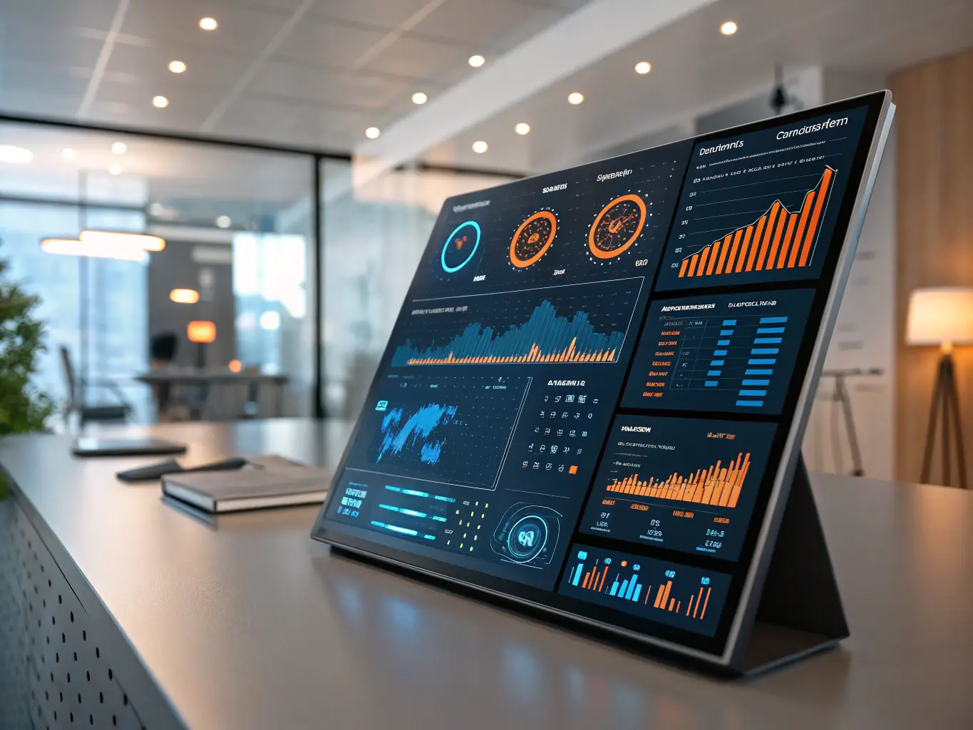 A digital dashboard displaying real-time marketing analytics and automated campaign performance metrics, showcasing the efficiency of Titaneer.ai's AI-driven solutions.