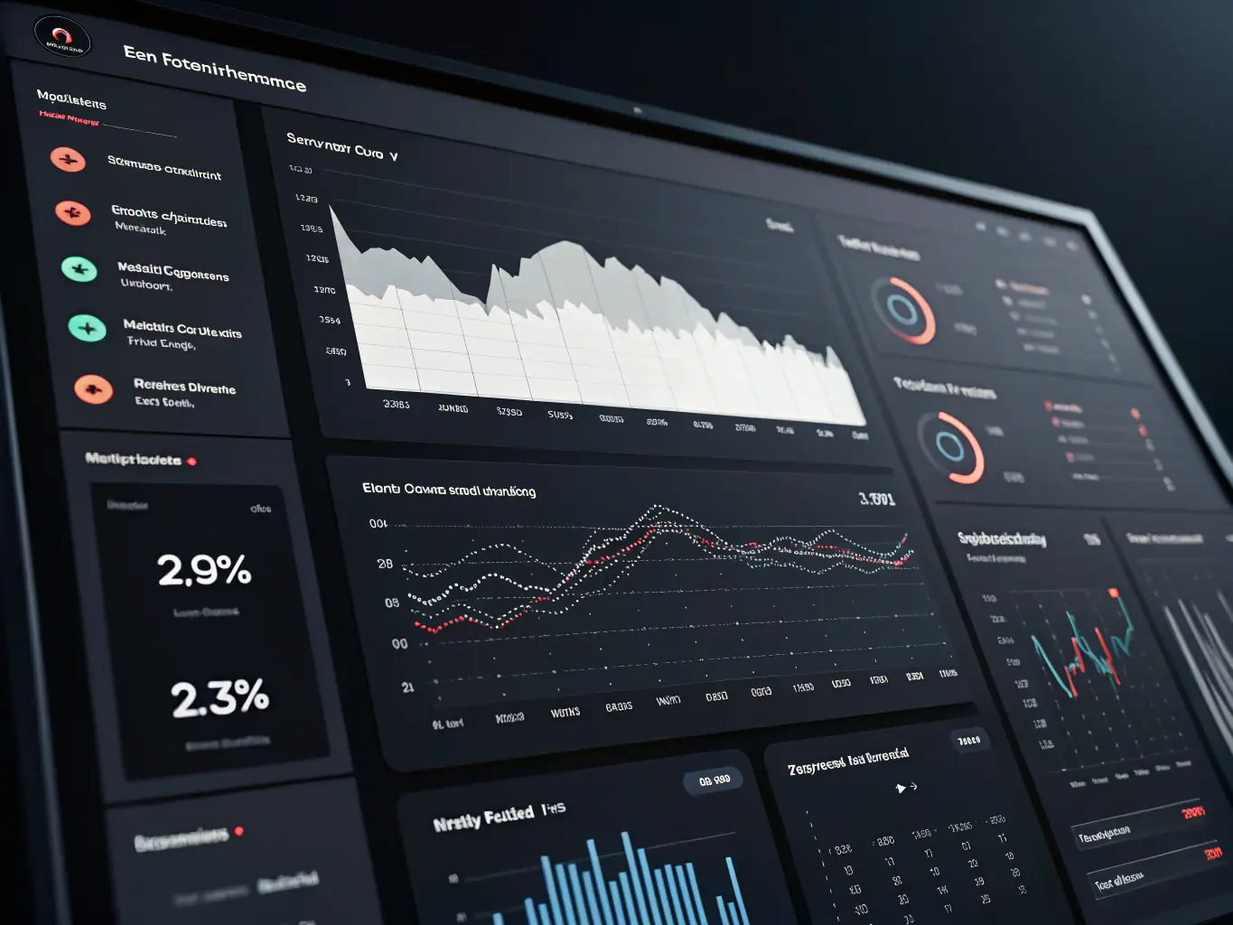 A clean, modern interface of a SaaS dashboard displaying key performance indicators (KPIs) related to client acquisition, such as conversion rates, lead generation, and customer lifetime value. The dashboard should be visually appealing and easy to understand.