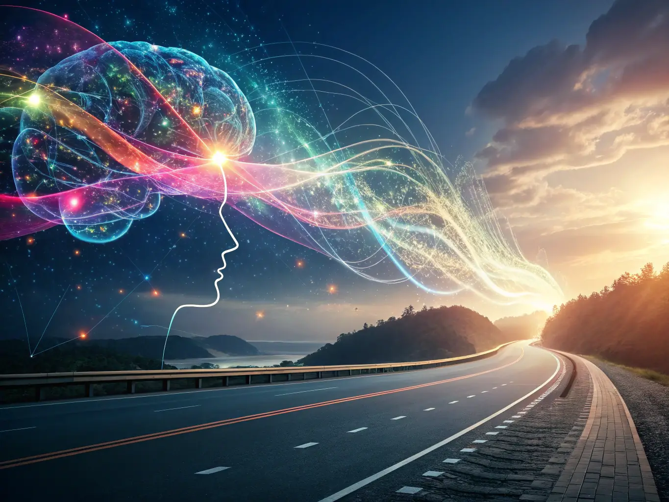 A stylized representation of a neural network processing data, symbolizing the advanced AI technology used by Titaneer.ai to optimize ad spend and improve campaign performance.