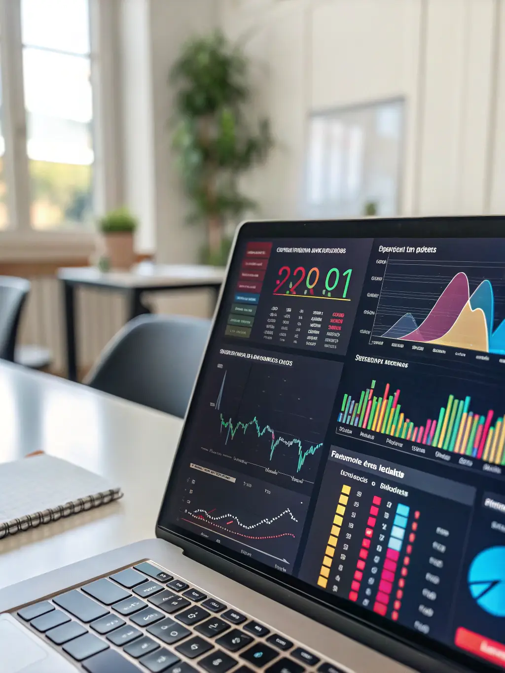 A dashboard displaying real-time analytics and performance metrics, emphasizing the monitoring and optimization capabilities of Titaneer AI's infrastructure, used to show performance tracking.