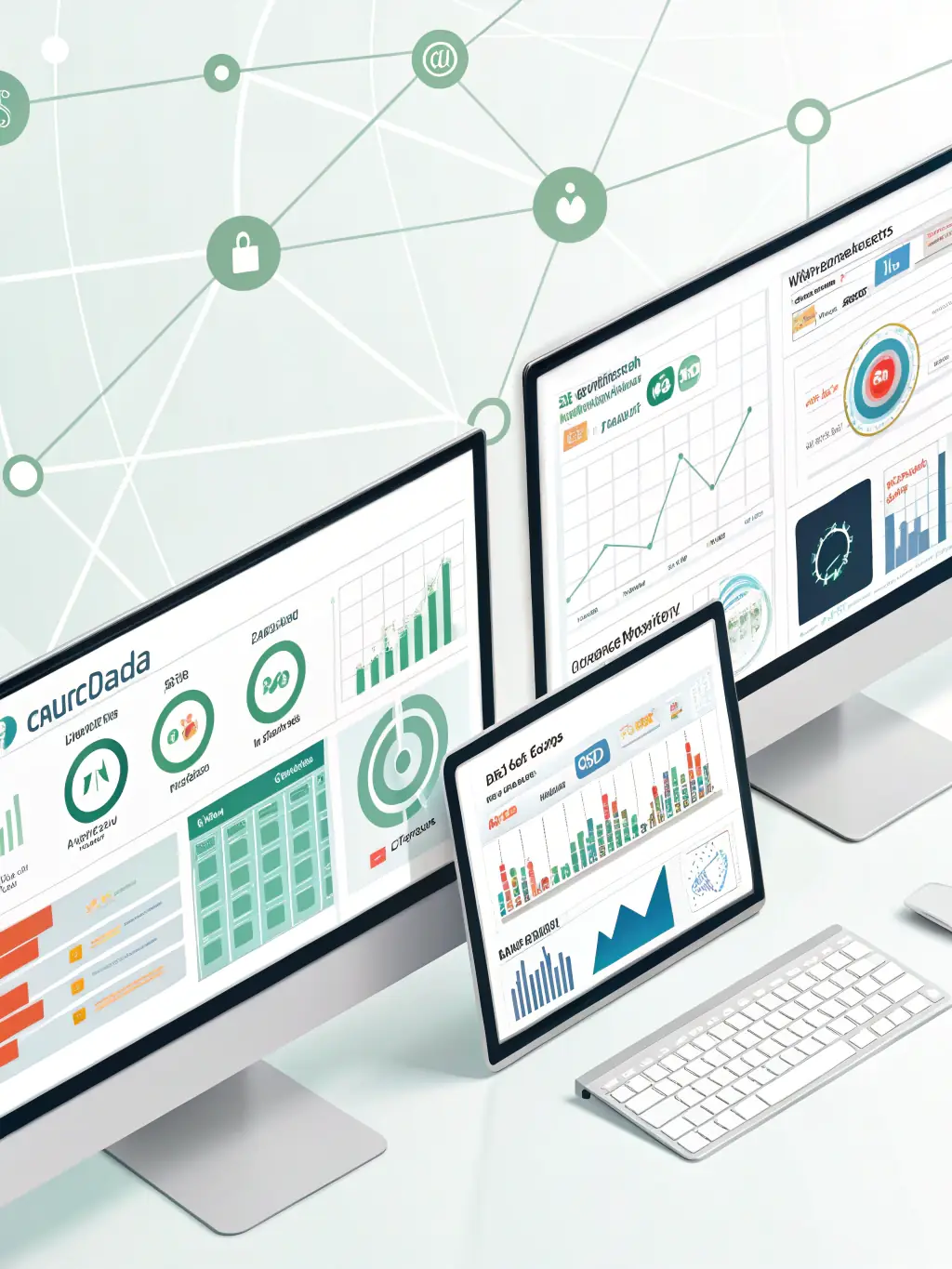 An image of a multi-channel advertising strategy, showing how different platforms (Google, Facebook, LinkedIn) are integrated to create a cohesive and effective paid advertising campaign, used to illustrate Titaneer's holistic approach.