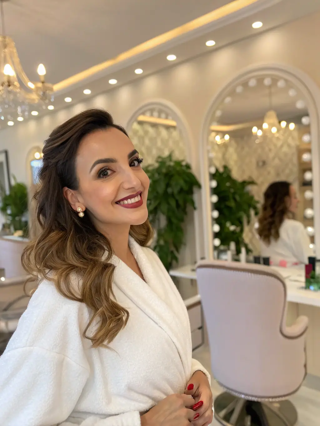 An image of a well-managed Instagram profile for a salon, featuring aesthetically pleasing content, consistent branding, and high follower engagement.
