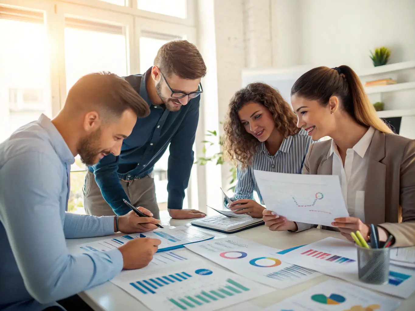 An image showing a company addressing negative feedback constructively, turning a potential crisis into a positive outcome.